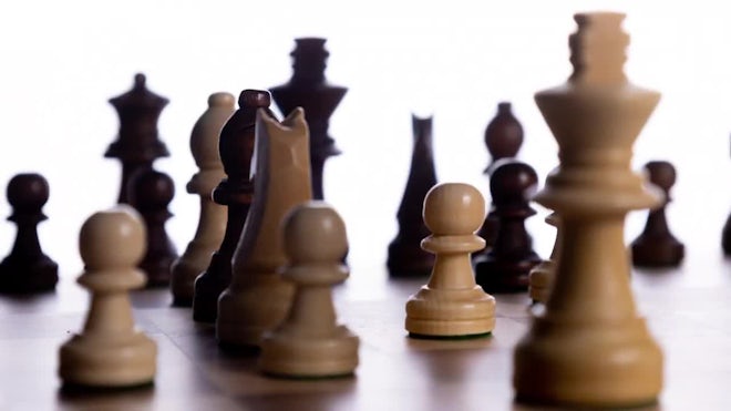 Top Down of Chess Game with Pieces in Starting Position, Moving Closer,  Lifestyle Stock Footage ft. chess & pieces - Envato Elements