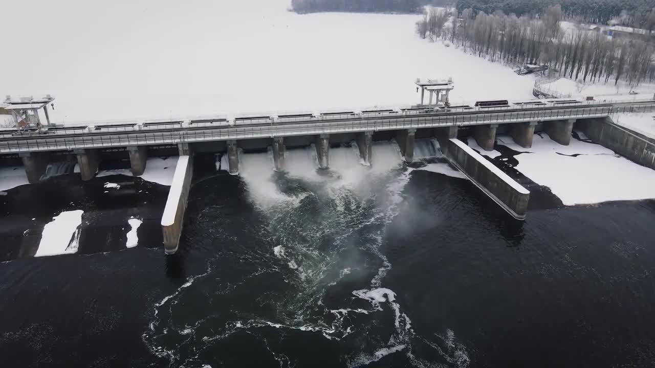 Hydroelectric Power Station On The River - Stock Video | Motion Array