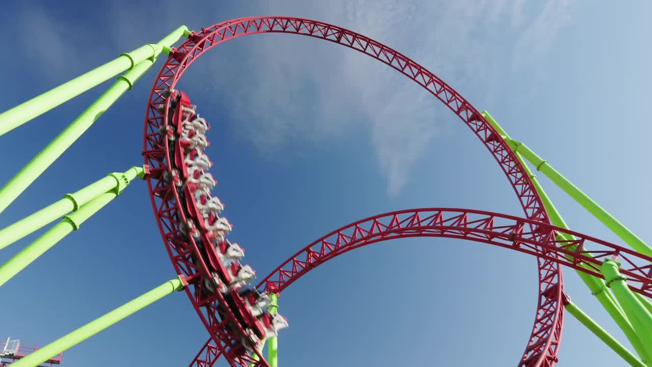 Roller Coaster Stock Video Motion Array