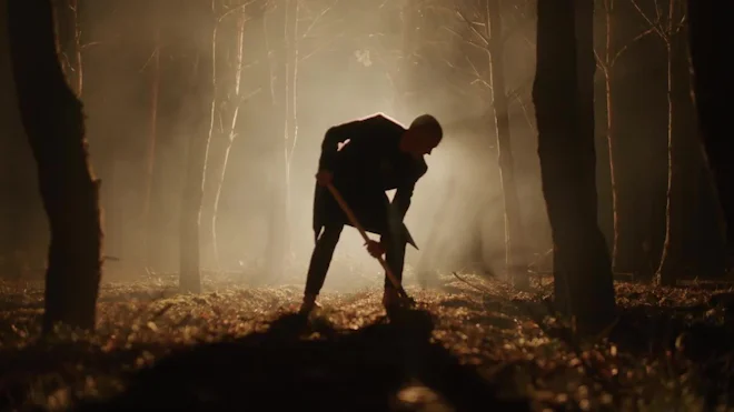 Man Digging A Hole To Hide A Body - Stock Video | Motion Array