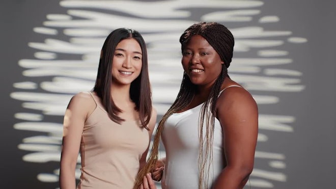 Happy Models Posing Together - Stock Video | Motion Array