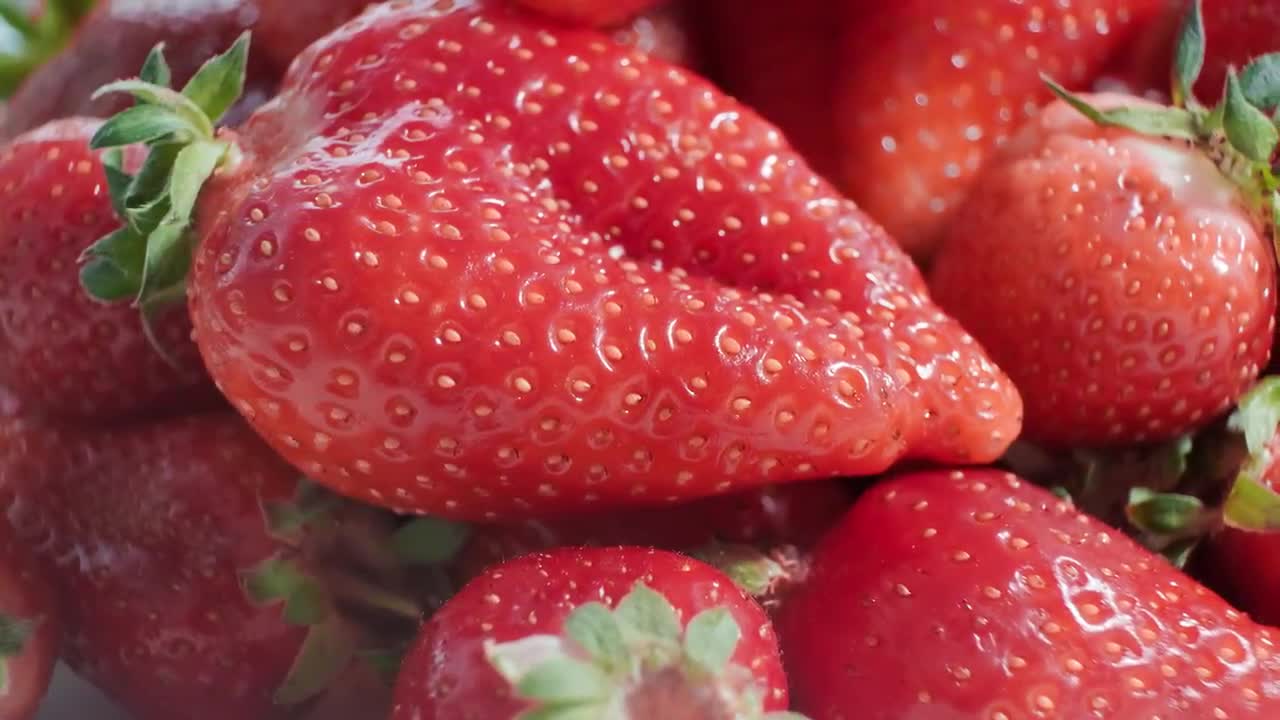Strawberries Fall Into A Yogurt by Mykhaylo_Kozelko - Stock Video