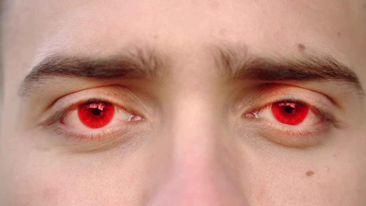 Man With Red Eyes Stock Video Motion Array