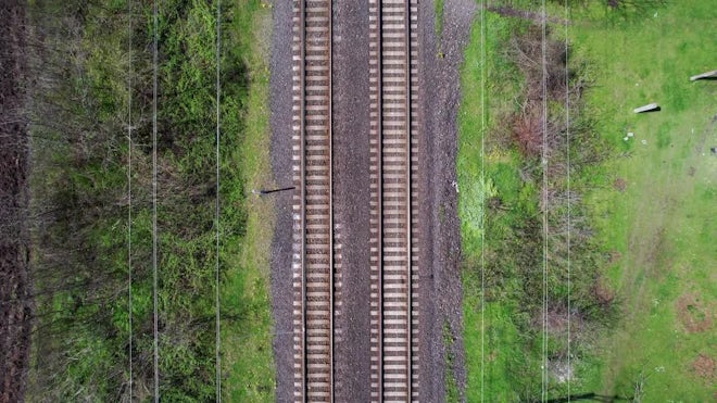 railway track top view
