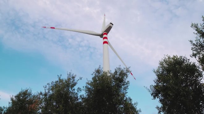 Wind Generator Turbine In Sky - Stock Video