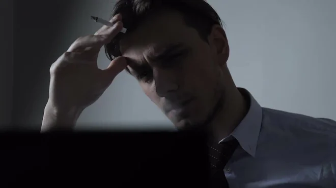 depressed man with cigarette Depressed Businessman Smoking by Giraffe Stock Studio - Stock Video depressed man with cigarette Depressed Businessman Smoking by Giraffe Stock Studio - Stock Video