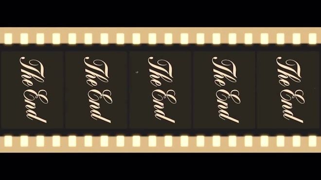 The End On 35mm Film Strip On Alpha - Stock Video