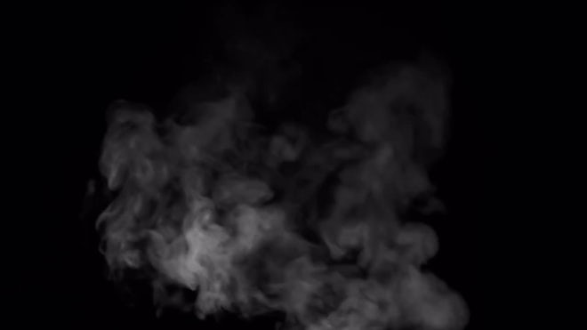 Steam On Black Background - Stock Video