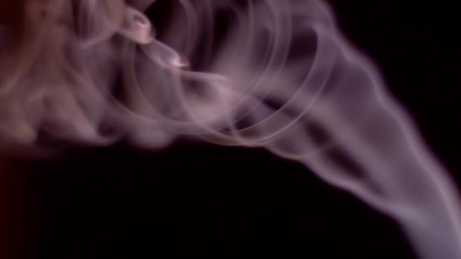 Steam Or Smoke On Black Background - Stock Video