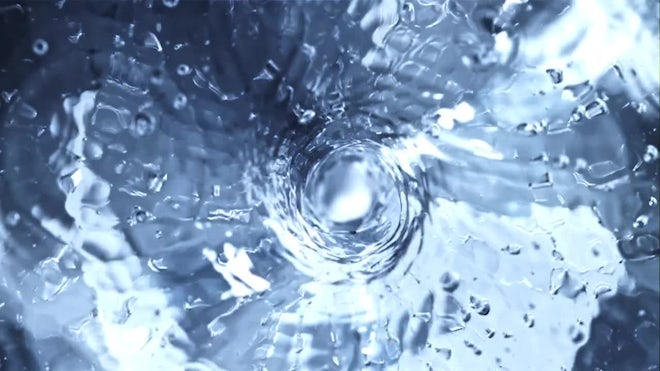 Liquid water vortex in 4K, Stock Video