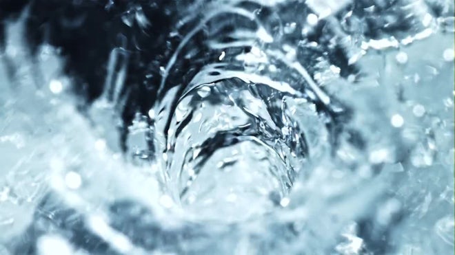 Liquid water vortex in 4K, Stock Video