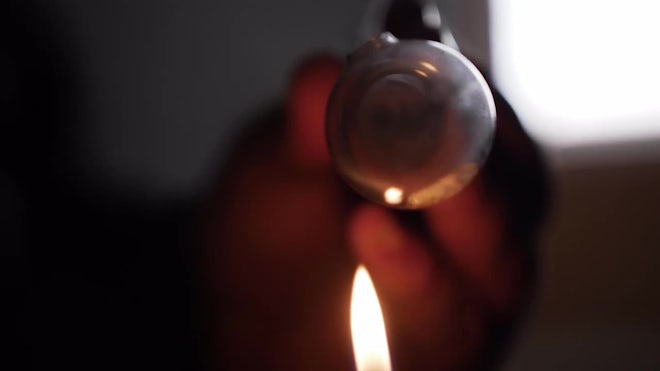 Smoking Drugs In Glass Pipe - Stock Video | Motion Array