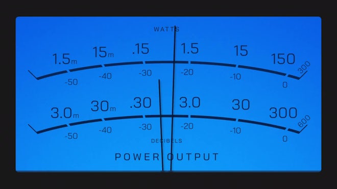 Analog VU Meter Display On Power Amp - Stock Video