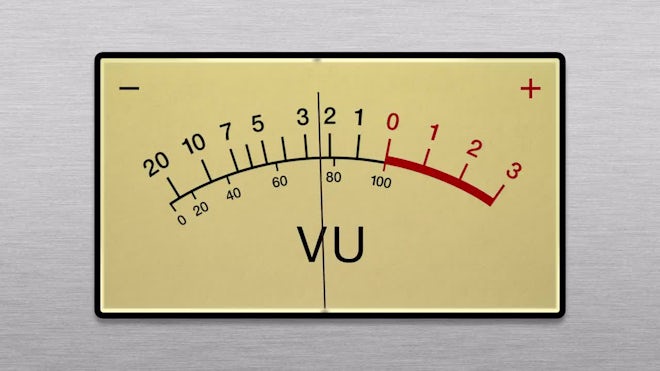 Analog VU Meter Display On Power Amp - Stock Video