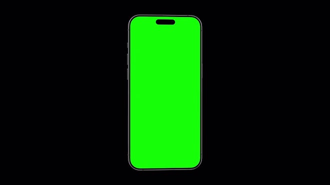 Isolated Black Phone Green Screen - Stock Motion Graphics | Motion