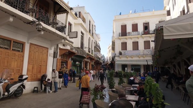 Grand Socco or main city square in Tangier, Morocco Stock Photo