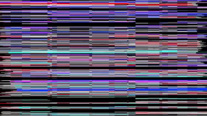 Glitch video effect hdtv screen error no, Stock Video