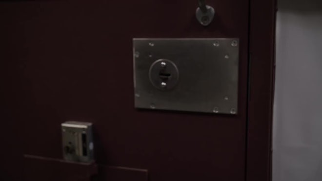 Locked Prison Cell Or Jail Door In Hall Stock Video Motion, 57% OFF