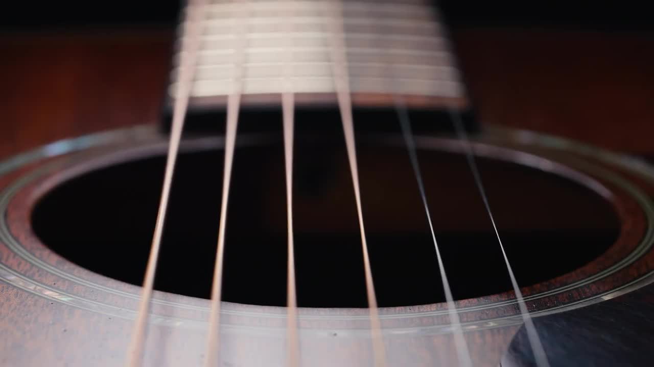 Sound Resonance. Strings Vibrating. Stock Video Motion Array