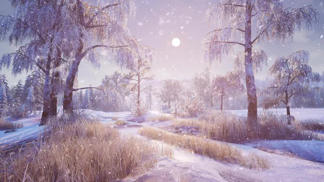 Snowy Night Looping Motion Falling Snow Loop Stock Motion Graphics