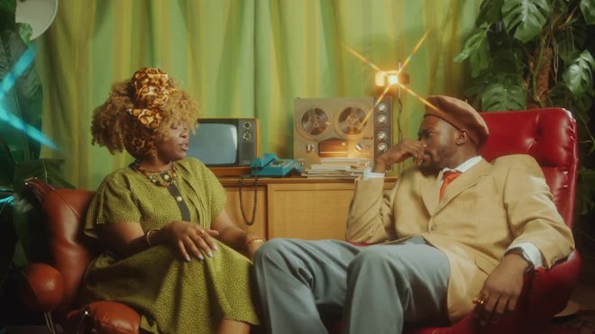 TV Host Interviewing Actress On Retro Talk Show - Stock Video | Motion Array