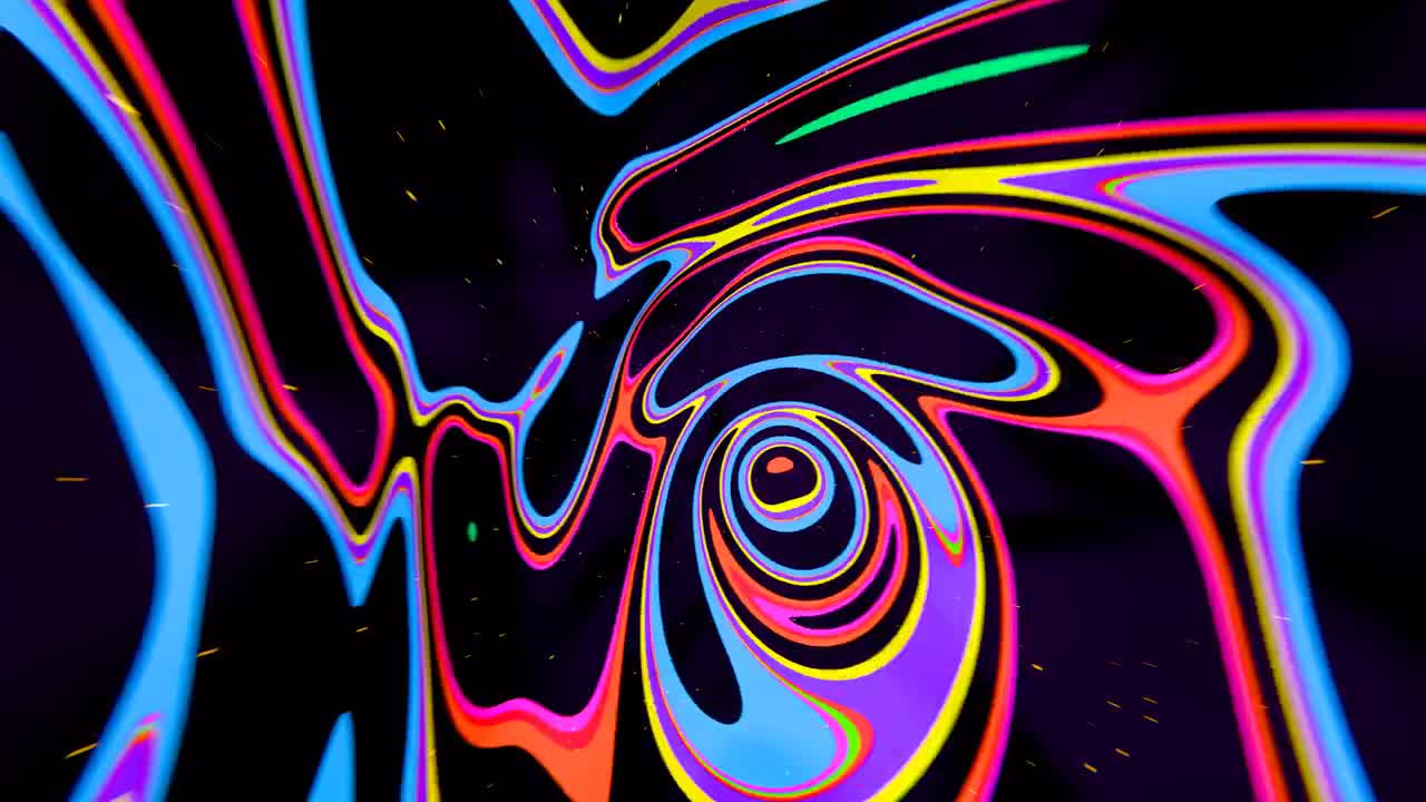 Psychedelic Pop Art Vivid Kaleidoscope Pattern, Vertical Looped