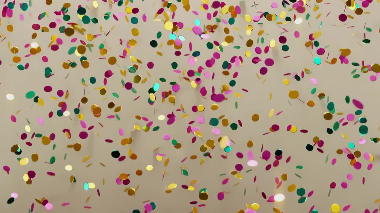 ひで Colorful Confetti Falling Celebration Background - Stock