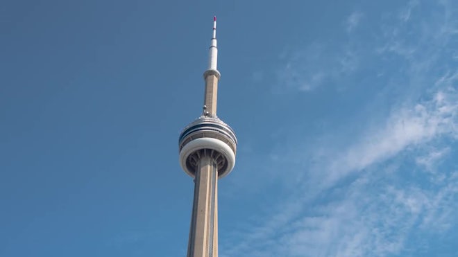 The iconic CN Tower in Toronto was illuminated with blue & green