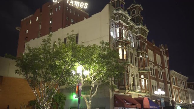 Hotel St James At Night Stock Video Motion Array