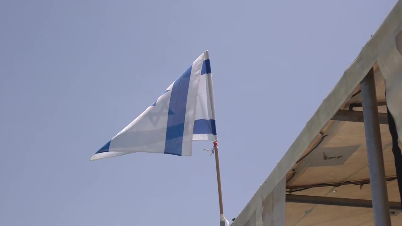 Israeli Flag Waving Stock Video Motion Array