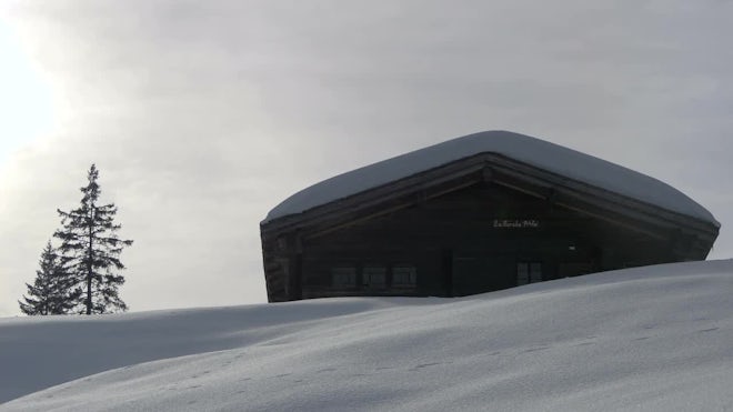 A Chalet In The Snow - Stock Video | Motion Array