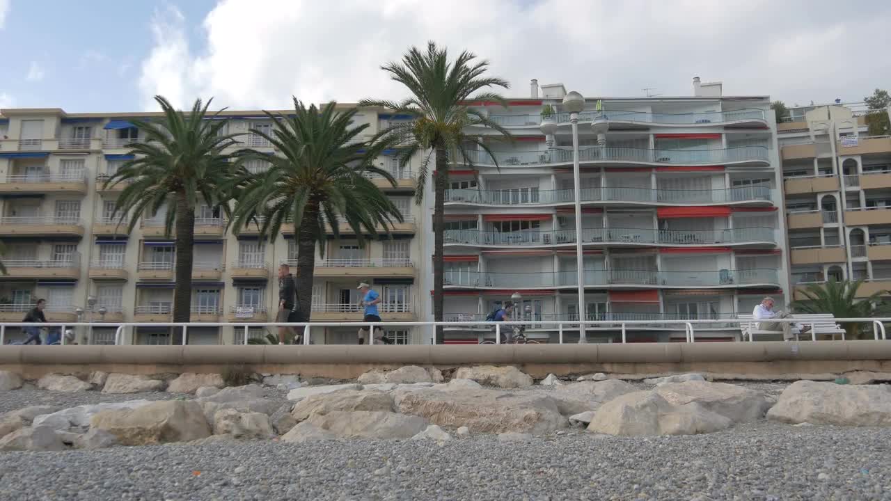Palm Trees By Apartment Buildings Stock Video Motion Array