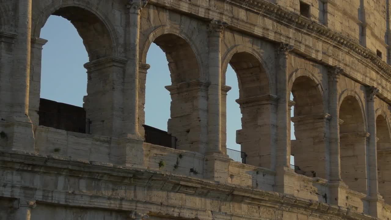 The Colosseum Arcades In Rome Stock Video Motion Array