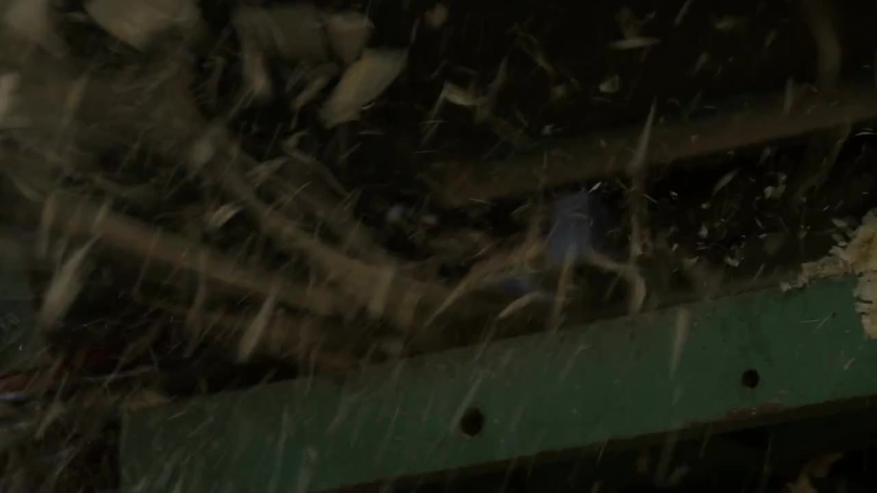 Wood Dust Falling From A Machine - Stock Video | Motion Array