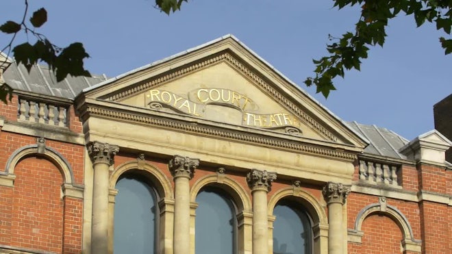 The Royal Court Theatre's Pediment - Stock Video | Motion Array