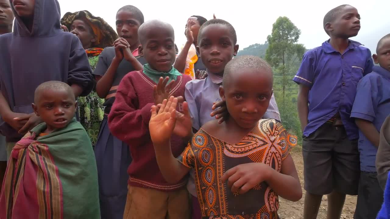 Group Of African Children Waving - Stock Video | Motion Array