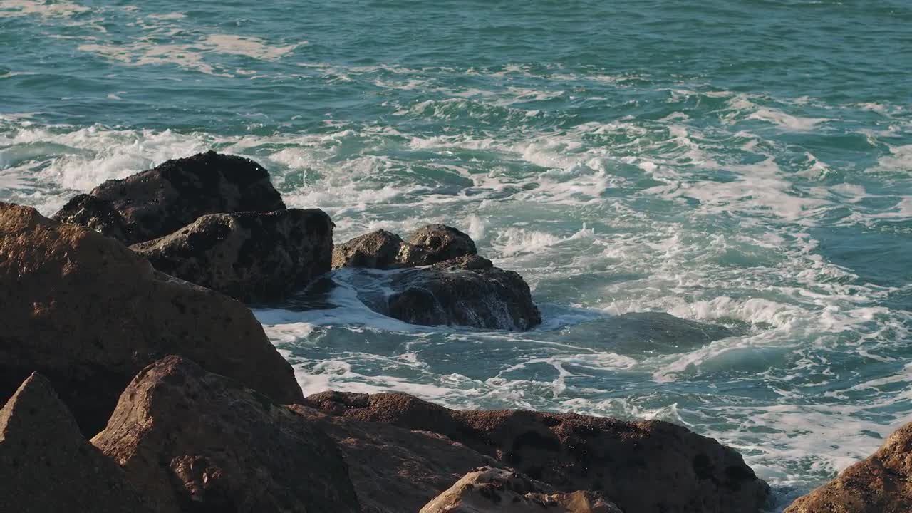 Powerful Ocean Waves Near The Coast... - Stock Video | Motion Array