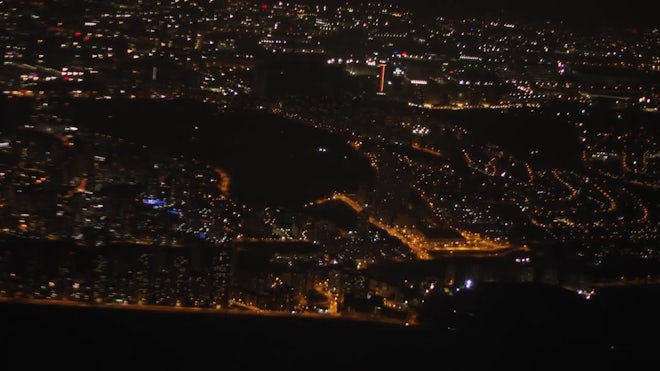 Night Flight Over A Metropolis Stock Video Motion Array