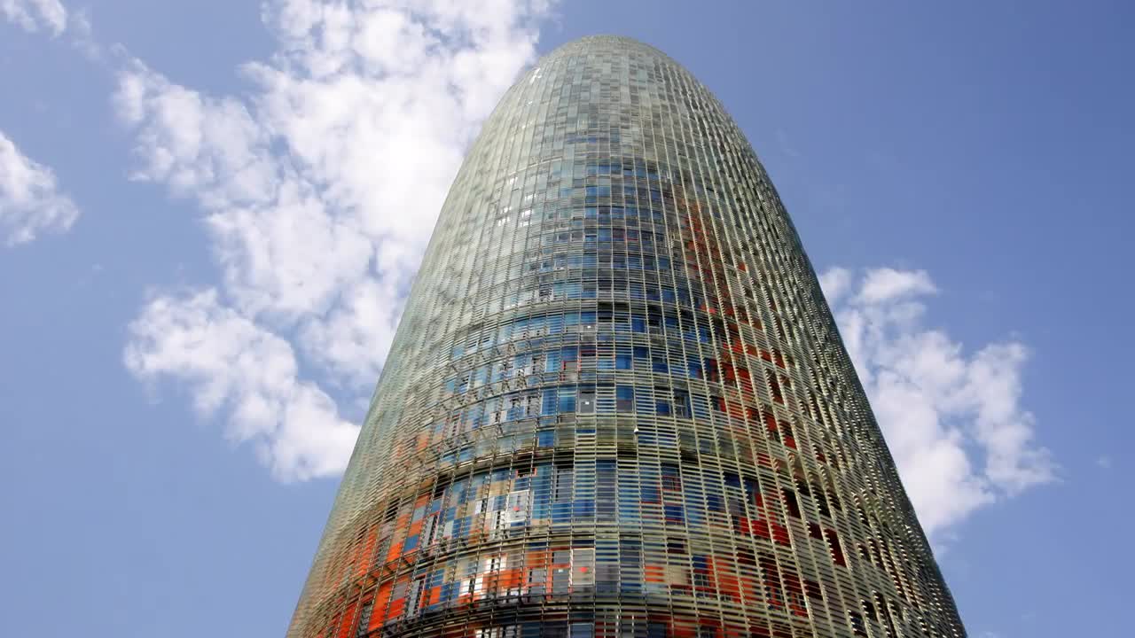 Agbar Tower, Barcelona, Spain - Stock Video | Motion Array