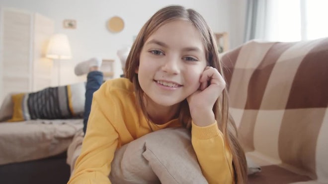Teenage Girl On Video Chat - Stock Video | Motion Array