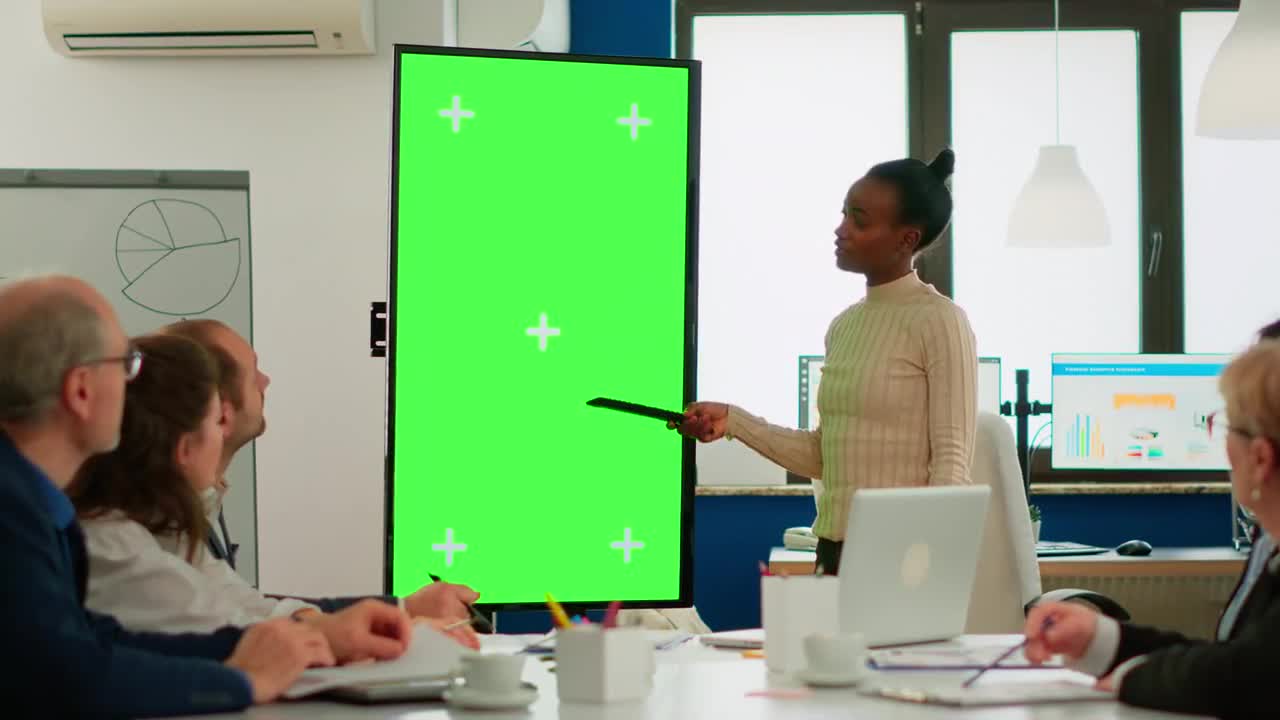 Large Green Screen Meeting Presentation Stock Video Motion Array