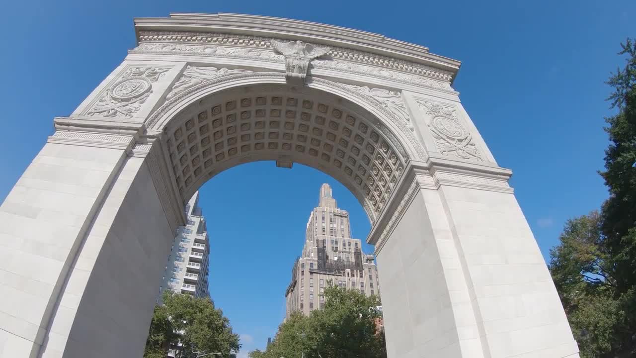 Washington Square Arch NYC Stock Video Motion Array