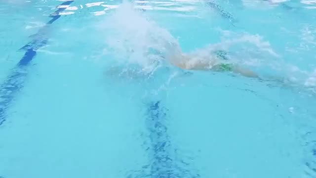 Man Swimming In Slow Motion: Stock Video