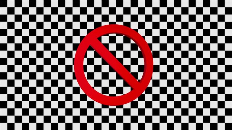 No Or Prohibited Symbol: Stock Motion Graphics