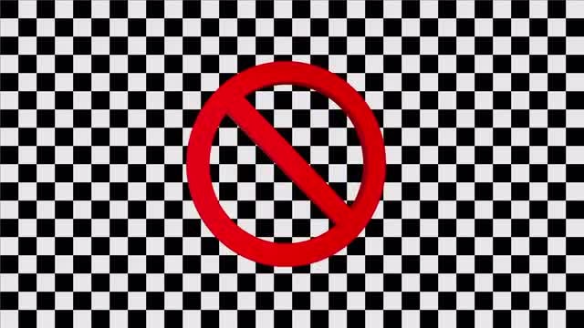 No Or Prohibited Symbol: Stock Motion Graphics
