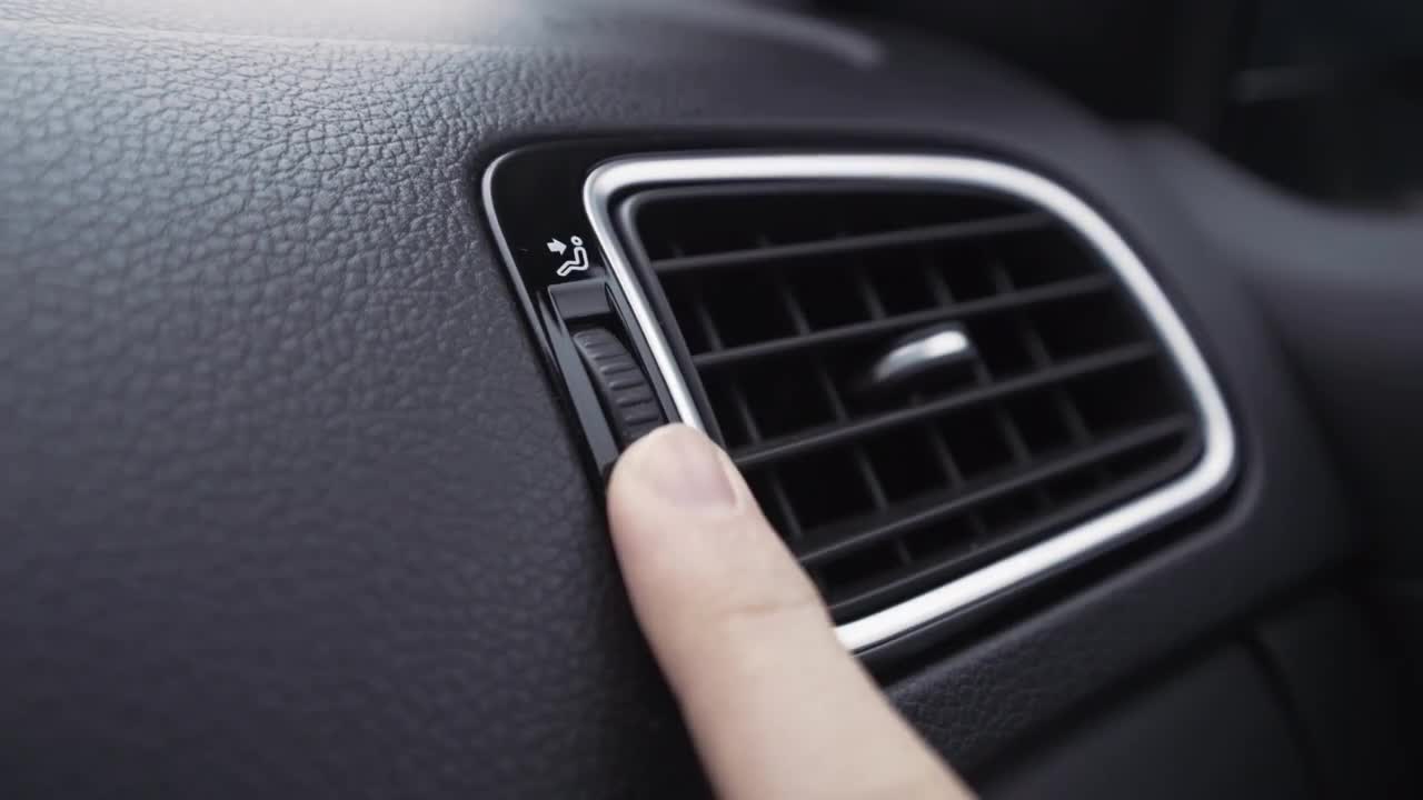 Car Air Deflector And Climate Control Stock Video Motion Array