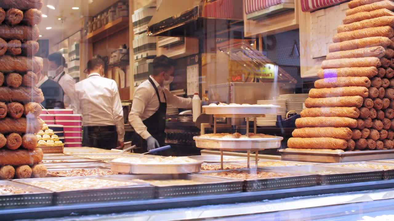 turkish-pastry-shop-stock-video-motion-array