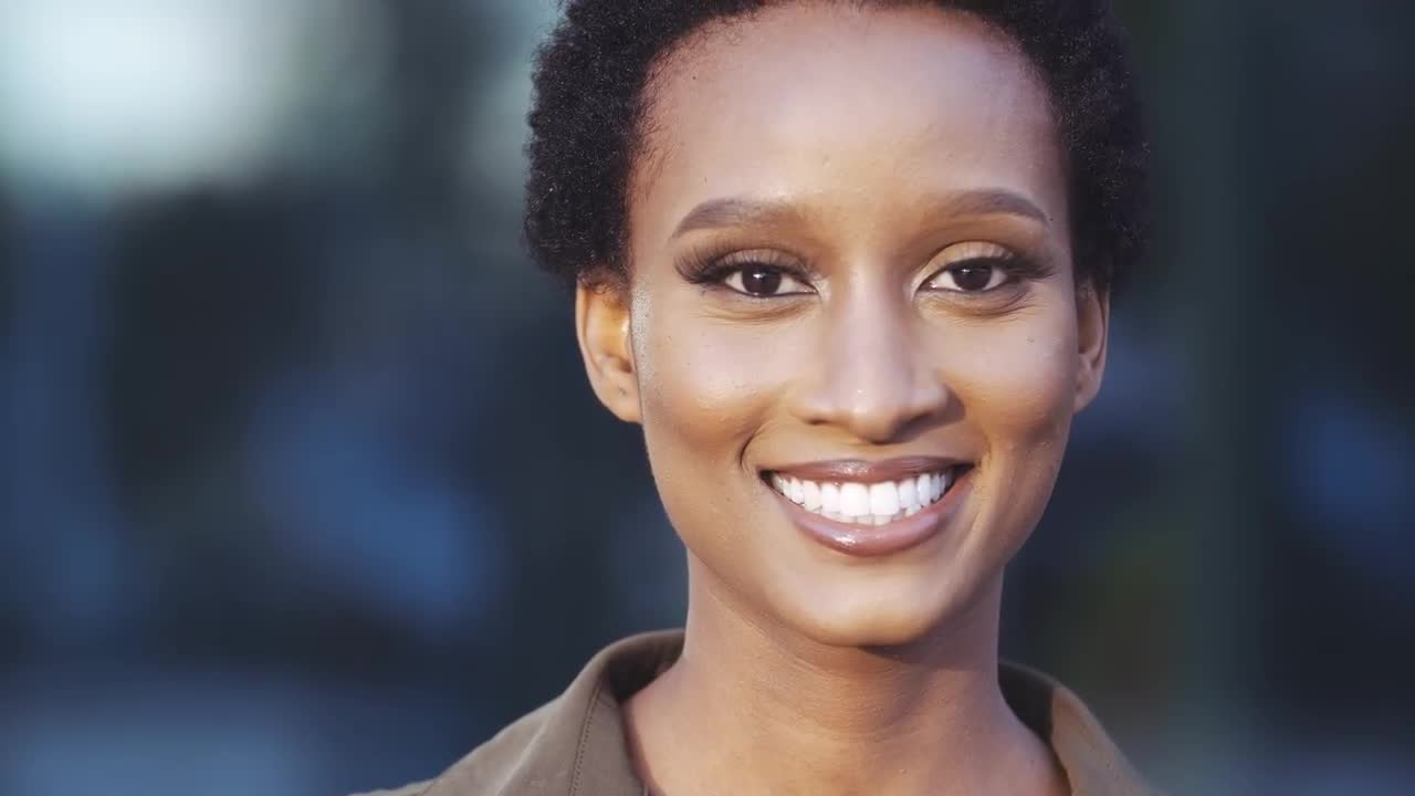 Portrait Of Woman Looking At Camera - Stock Video | Motion Array