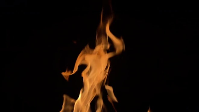 Fire On Black Background - Stock Video | Motion Array
