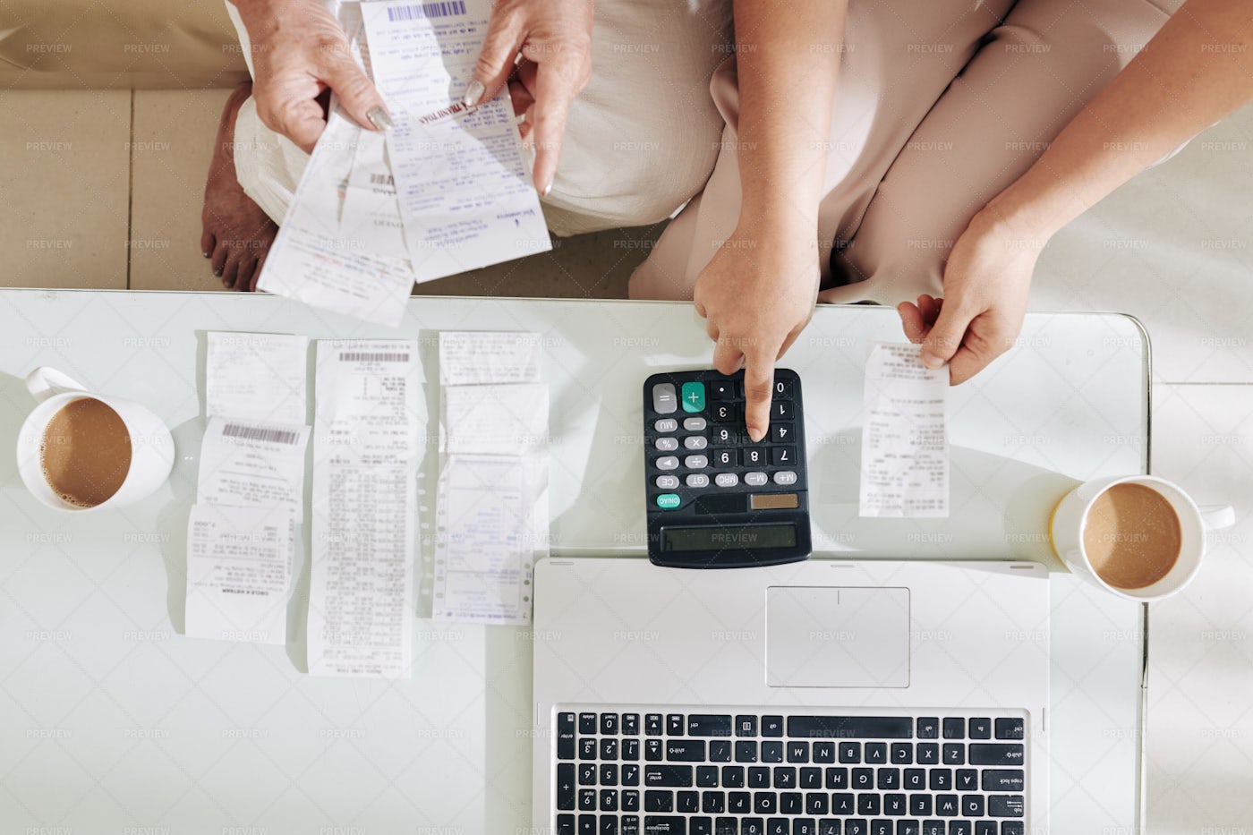 Checking Home Finances: Stock Photos